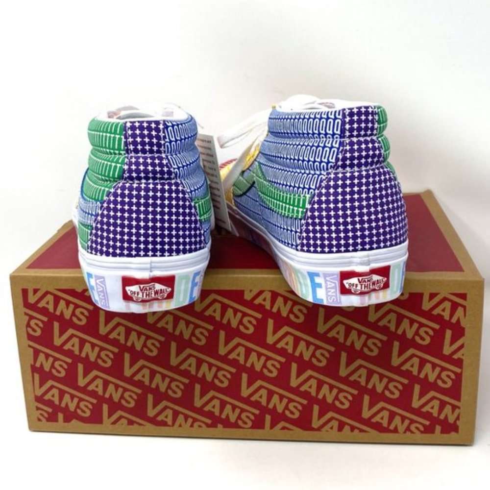 💖MEGA SALE💖VANS Womens Size Sk8-Mid Pride Lacing Multicolor Canvas VN0A3WM33WJ - Picture 8 of 12